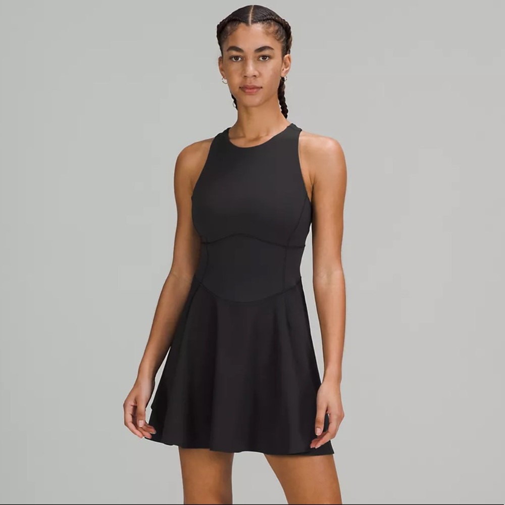 NWT Lululemon Court Crush Dress Black $138- Size 6